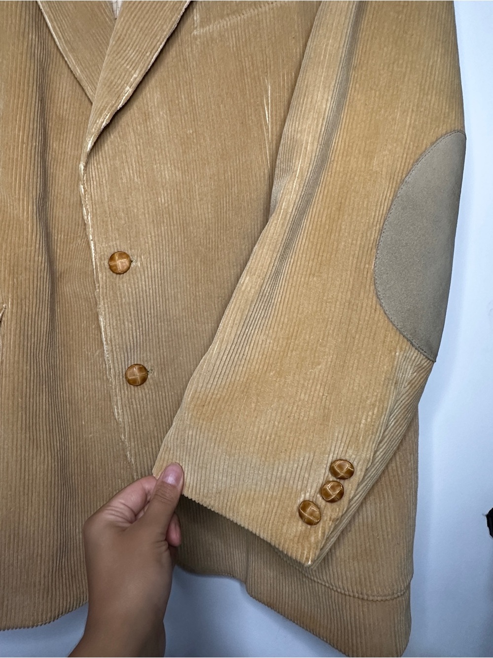 Andrew Ryan Men’s Tan Corduroy Blazer Jacket Size L 42–44R